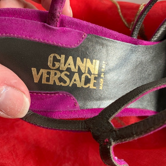 Gianni Versace made in Italy woman’s heels purple/ fuchsia color size 37 - Picture 12 of 16